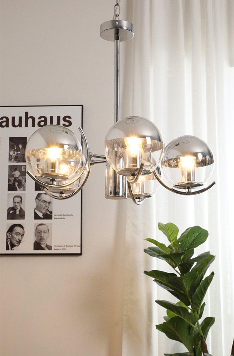 Modern Chrome Chandelier Bedroom Dining Room Art E27 Glass Ball Chandelier (WH-MI-407)