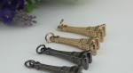 Luggage hardware accessories Paris Tower shape 50mm length gold pendant metal
