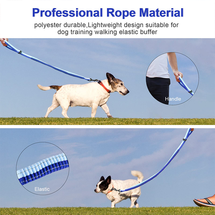 Elastic Sports Dog Collars And Harnesses , Hands Free Organic Hemp Cute Dog Leash For Running