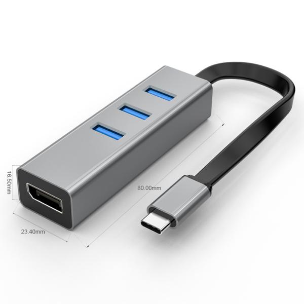 Flexible USB C Cable Adding an Expansion USB A HUB And DP Monitor Connection