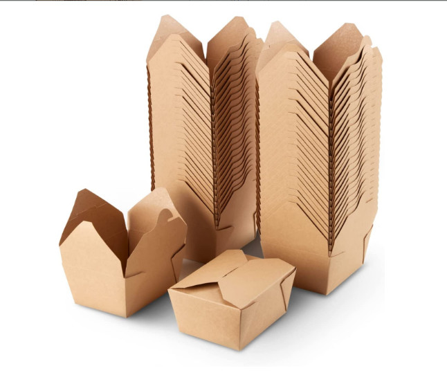 disposable carton boxes take away cardboard food packing boxes
