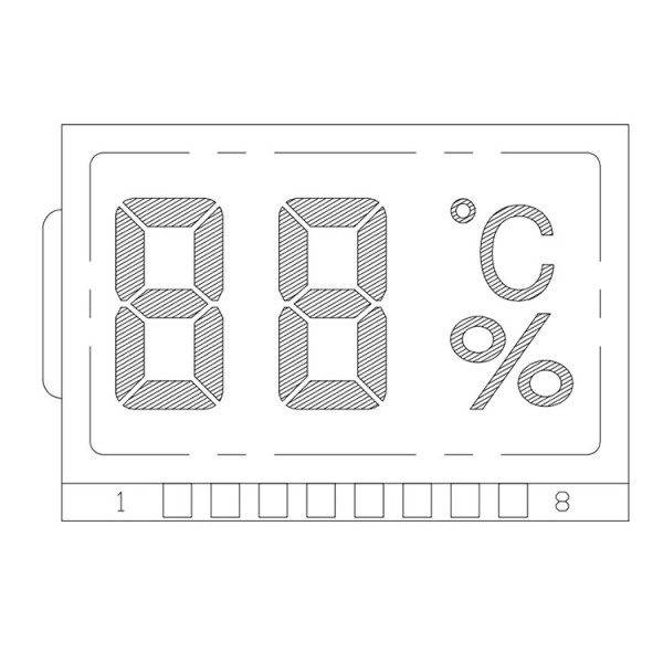 High Quality Custom Lcd Screen 7 Segment Thermostat Lcd Display Screen