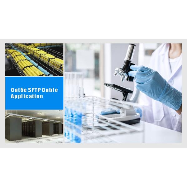 Shielded SFTP CAT5E Cable Incorporating 24 AWG Copper Conductors for Durable Network Infrastructure and Data Transmission
