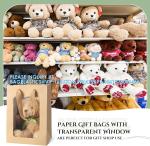 Kraft Shopping Bags With Handles For Present, Festivals Party Gift Bags With