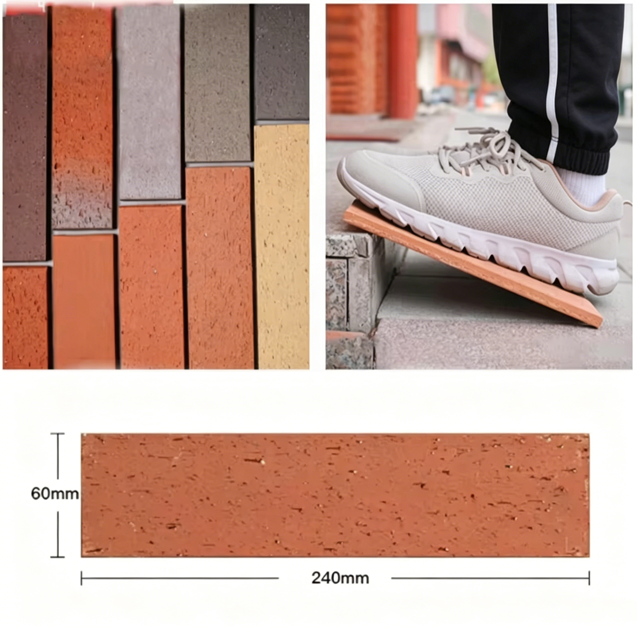 Split Wall Facing Bricks Terracotta L-Shape Thin Brick Slips Decorative Corner Brick Veneer for Pillar & Wall Angles