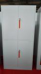 Glass/steel door swing open steel cupboard cabinet Knocked down structure/white