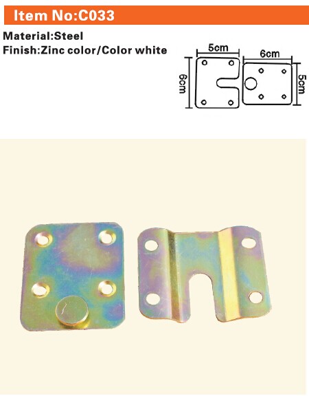 C033 Furniture connecting fittings:Bed hinge