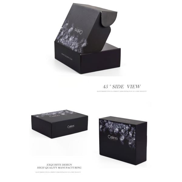 Tuck Top Cardboard Printed Mailer Boxes , Black Cardboard Gift Boxes