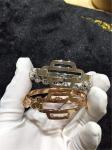 diamonds of double ring bracelet 18kt gold with white gold or yellow gold