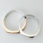 18K Red White Double Color 11.7g Gold Anniversary Rings