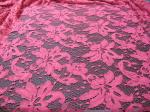 Orange Cotton Nylon Lace Mesh Fabric AZO Dyeing For Ladies Garment SYD-0001
