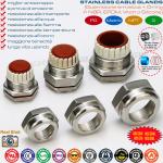 Waterproof IP68 Metric Cable Glands Hermetic Connectors Stainless Steel 304/316