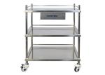 Stainless Steel Surgical Instrument Trolley Three Shelves One Drawer