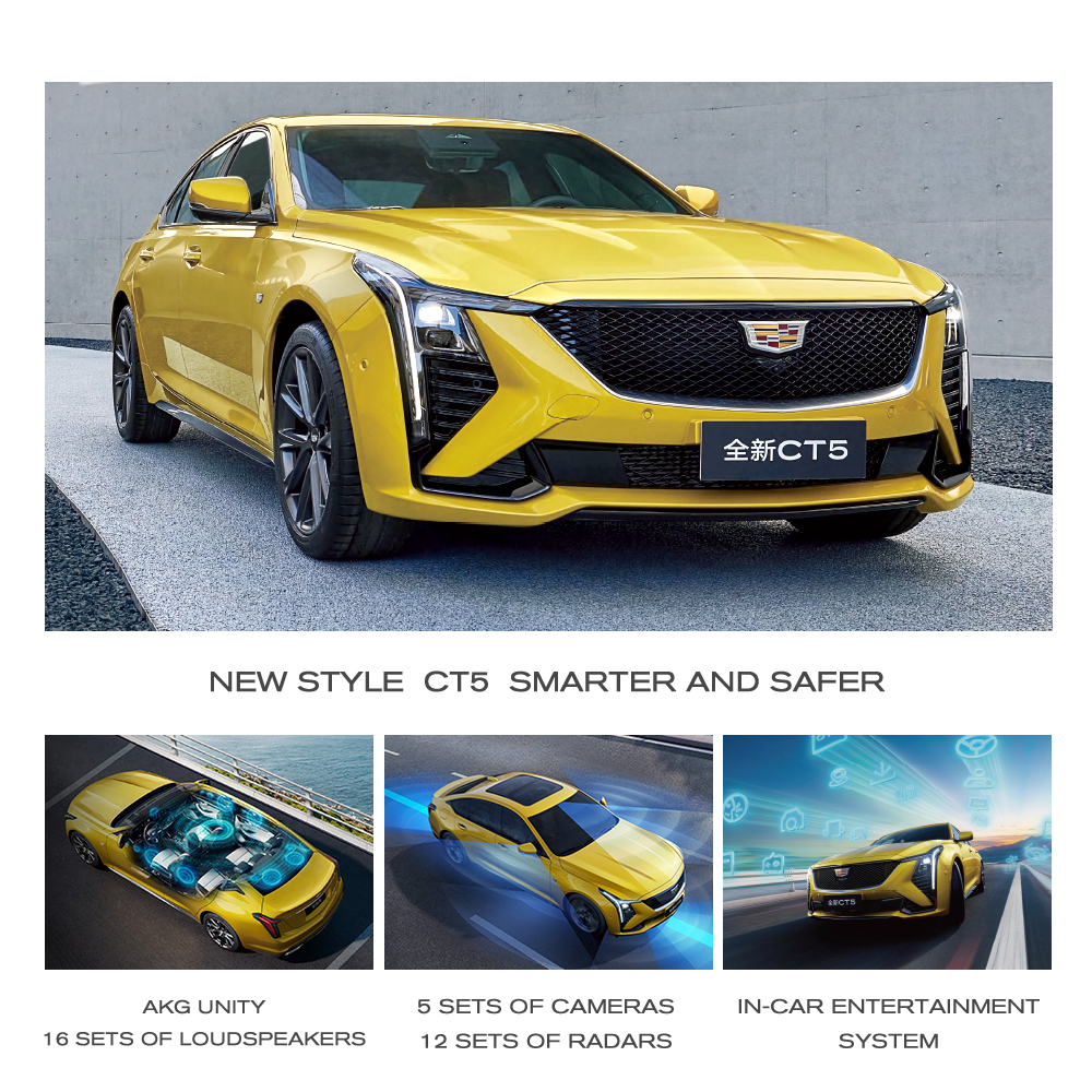 s Best Gas Auto Cadill-ac CT5 Platinum Edition Luxurious Vehicle with 4-door 5-seater Body Structure and 66L Tank Volume