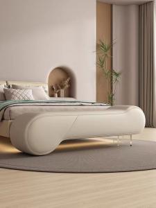 Wholesale Italian Leather Hotel Custom Sofa Bed Tail Stool Long Bench Sofa Door Entry from china suppliers