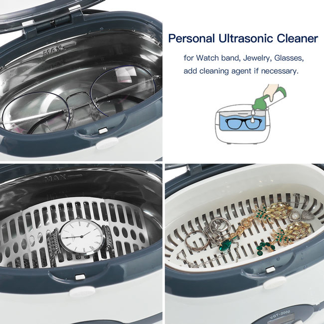 600ml Capacity Digital Ultrasonic Cleaner , Watch SONIC Cleaner 35W 40kHz