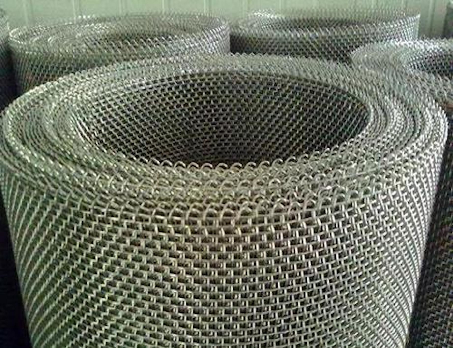 Unidirectional Bending Stainless Steel Grill Mesh 304 Heat Resisting Crimp Wire Mesh