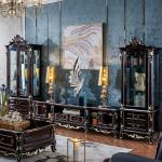 1 and 2 Door Antique Cupboard Wooden Glass Cabinet OY-JG01