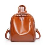 Fashion Backpacks Pure Leather School Bags Simple Cowhide Double Shoulder Bag