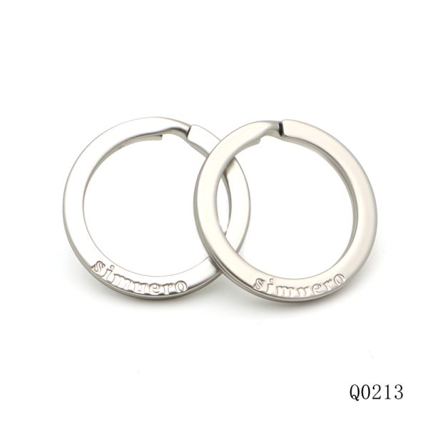 Custom Embossed Logo Split Key Ring | Matte Nickel Plated 25mm Split Ring for Keychain Hardware