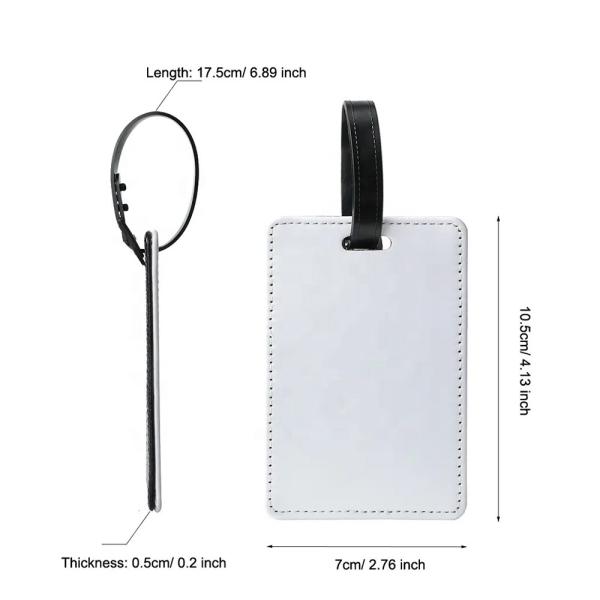 Diy Photo Printing Sublimation Sparkle Luggage Tag Custom Sublimation Bag Tags