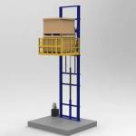 Blue 500KGs Hydraulic Cargo Lift Platform For Indoor And Outdoor