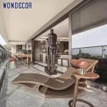 Outdoor Garden Decoration Metal Person Sculpture 192cm 3D Design