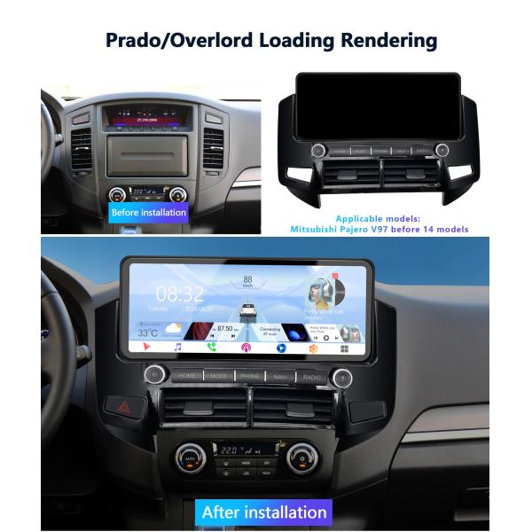 12.3Inch Universal Car Head Unit Mitsubishi Pajero V97 Dashboard Big Screen Car DVD Player