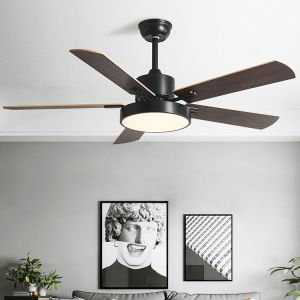 Wholesale Wholesale Household 52 Inch DC Motor Solid Wood 5 Blades Modern Home Decor Mute Bldc Led Ceiling Fan With Light Remote Control from china suppliers