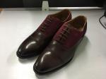 Fashion Men'S Black Derby Shoes , Round Toe Mens Black Patent Leather Shoes