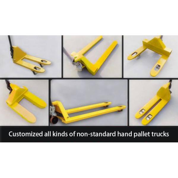 Super Narrow 2 Ton Hand Pallet Truck 160mm Steering Wheel Customized Design