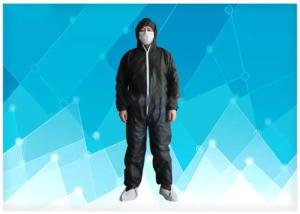 Wholesale For Lab / Clinic Black Color Disposable Clean Room Suits Bacteria Resistance from china suppliers