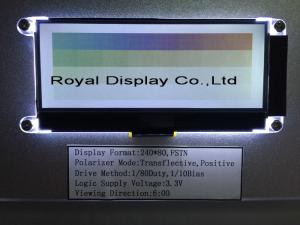 Wholesale 240*80 Graphic LCD Module FSTN 6H Wide Temperature ST7529 COG Industrial Display from china suppliers