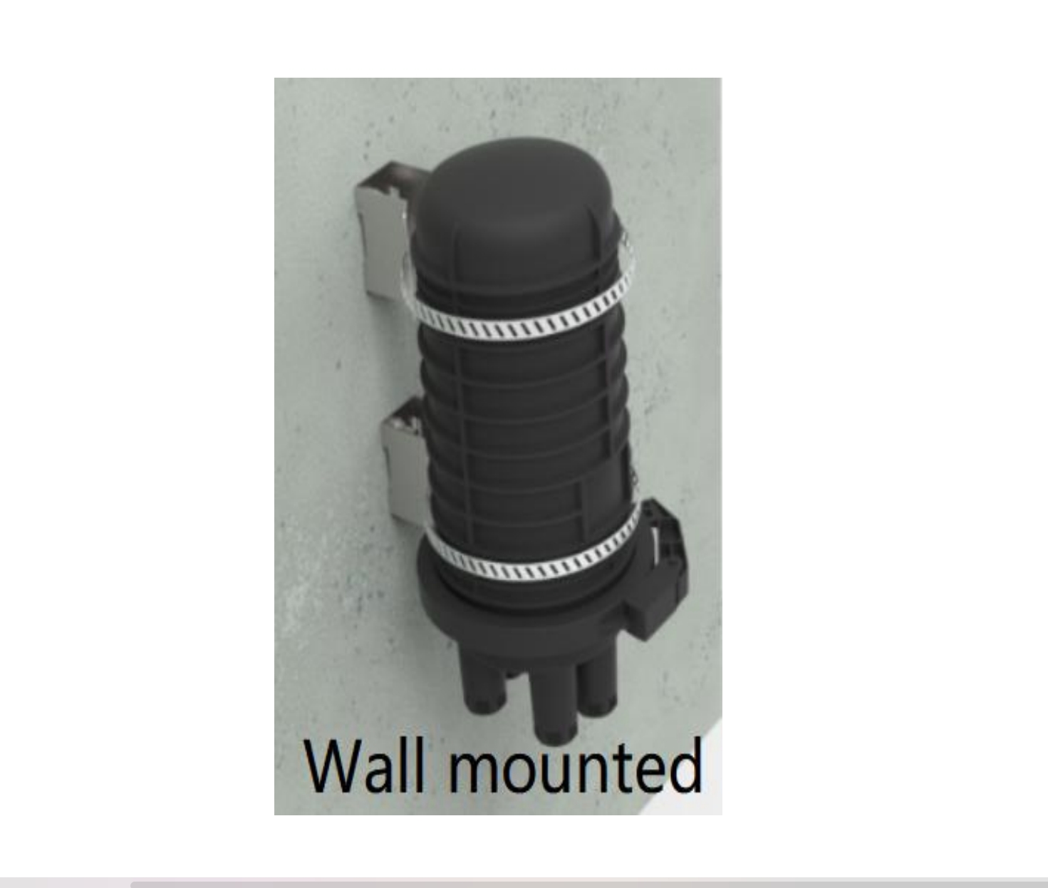 Max No. tray installed 6pc Dome splice closure for outdoor wall mount FTTH 24-144 pole