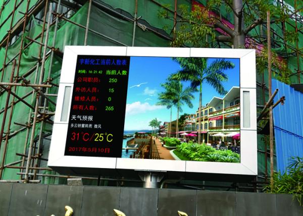 Aluminum / Steel Led Display For Outdoor , 24 Bit True Color Led Outdoor