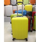 Combination Locked Aluminum Suitcase Luggage , ABS Material Yellow Waterproof