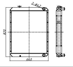 Wholesale 840mm Height PC120-6 Excavator Radiator 203-03-67111 203-03-67110 from china suppliers