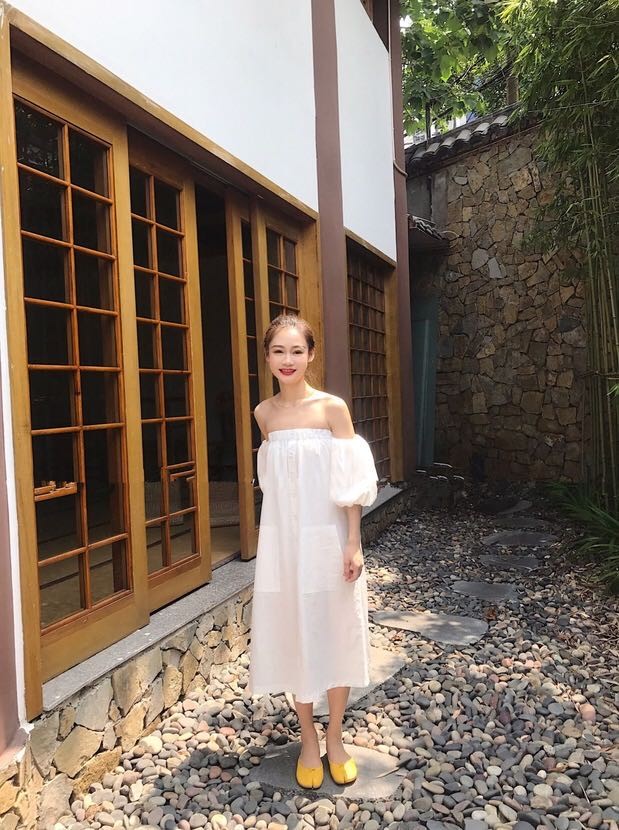 Cotton Linen Fabric Womens Vacation Dresses , Off Shoulder Tube Dress
