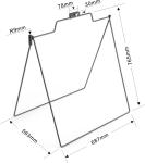 Folding A Real Estate Realtors Sidewalk Frame 687x765MM
