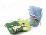 Durable Christmas Party Crafts Felt Gifts Holders Large Santa Sack Drawstring