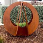 Decorative Outdoor Large Corten Metal Flower Planters For Garden Landscape