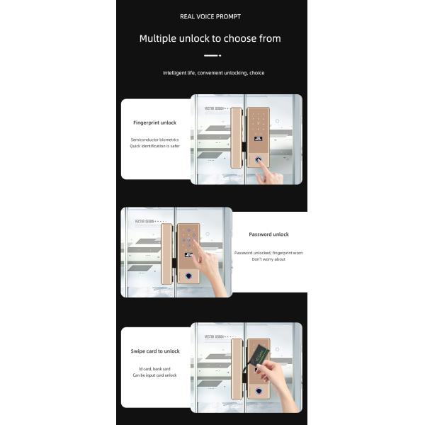 CE Sliding Glass Door Smart Lock Bluetooth Simple Installation