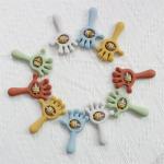 Soft Baby Silicone Teething Rattle Palm hand shape Toys: BPA-Free, Non-Toxic,