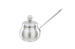 Middle east type stainless steel silver milk cup with lid and stainless steel