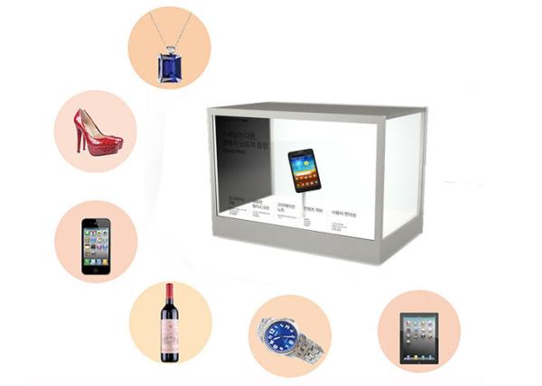 100W Commercial LCD Display Advertising Transparent LCD Showcase For Iphone