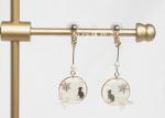 Dream Cats Pure 1cmx3cm Wedding Used 14K Gold Pearls Real Flowers Ear Studs