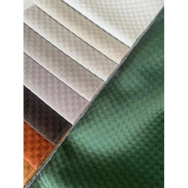 Printed Polyester Fabric For Sofa Ultrasonic Embossed Velvet Fabric