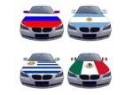 Russia Steelers Car Hood Cover Flag World Cup Type Waterproof Polyester