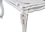 Retro White Marble Dining Table Rectangular Modern Minimalist Design Luxury
