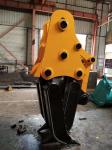 1000-2200mm Black/Blue Rotating Rotating Excavator Grapple For 2-40 Ton